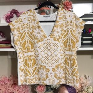 UNIQUE ZARA V-NECK WOMAN'S TOP